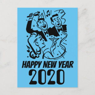 Frohes neues Jahr 2020 Postkarte