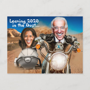 Frohes neues Jahr 2021, Biden & Harris Bikers Postkarte