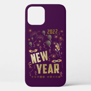 Frohes neues Jahr 2022, Holiday Gold Glitzer Festi Case-Mate iPhone Hülle