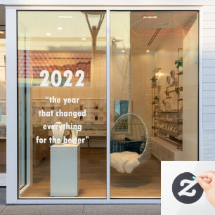 Frohes Neues Jahr 2022 Motivationszitat Fensteraufkleber