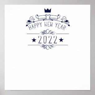 frohes neues jahr 2022 poster