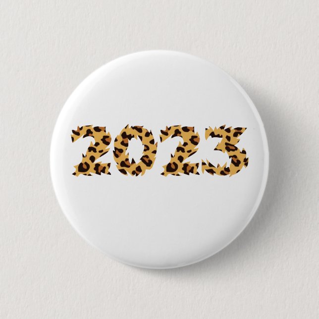 Frohes neues Jahr 2023 Button (Vorderseite)