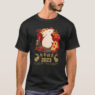 Frohes neues Jahr 2023 Jahr des Kaninchen-Eve-Part T-Shirt