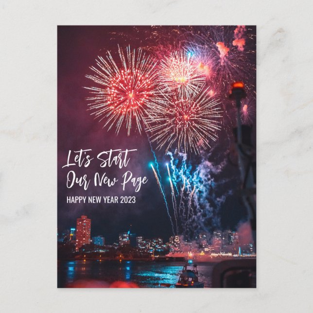 Frohes neues Jahr 2023 Postkarte (Vorderseite)