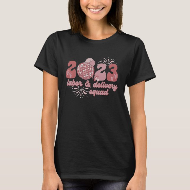 Frohes neues Jahr 2023 Silvester der L&D-Krankenwa T-Shirt (Vorderseite)