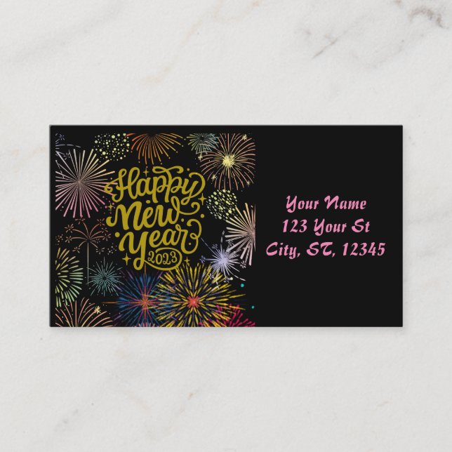 Frohes neues Jahr 2023 Thunder_Cove Visitenkarte (Vorderseite)