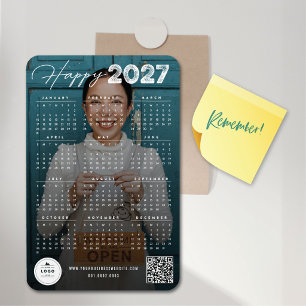 Frohes Neues Jahr 2023 Typografie-Kalender Foto Magnet