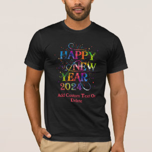 Frohes neues Jahr 2024 Bunter Silvester T-Shirt
