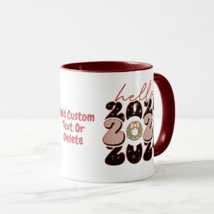Frohes neues Jahr 2024 Groovy Style Silvesterparty Tasse