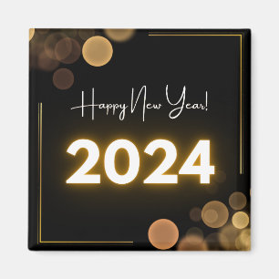 Frohes Neues Jahr 2024 Magnet