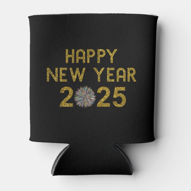 Frohes neues Jahr 2025 Dosenkühler (Vorderseite)