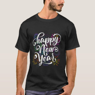 Frohes neues Jahr 2025 Familie Matching Fireworks  T-Shirt