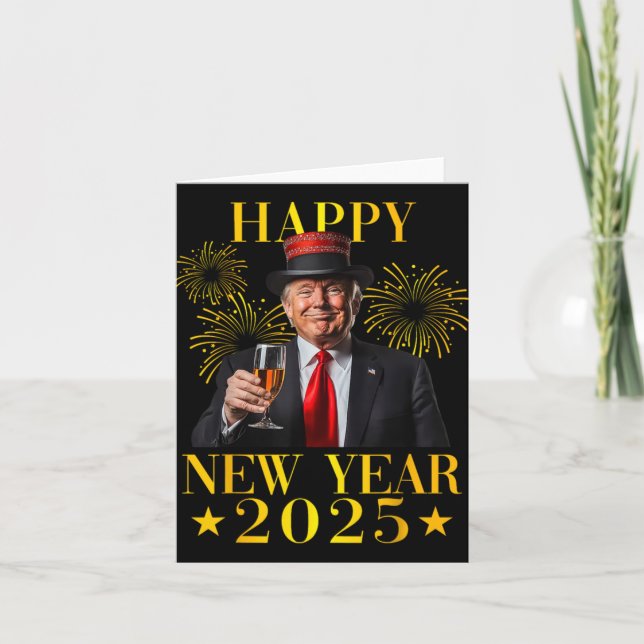 Frohes neues Jahr 2025 Funny Trump Neues Jahr Neue Karte (Vorderseite)