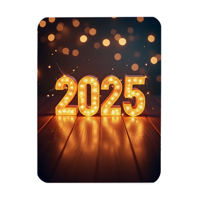 Frohes neues Jahr 2025 Magnet (Vertikal)