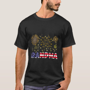 Frohes neues Jahr 2025 Oma American Flag Familie F T-Shirt