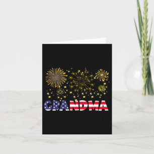 Frohes Neues Jahr 2025 Oma Amerikanische Flagge Fa Karte