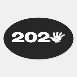 Frohes neues Jahr 2025 - Party 2025 Ovaler Aufkleber