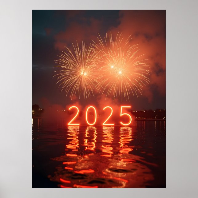 Frohes neues Jahr 2025 Poster (Vorne)