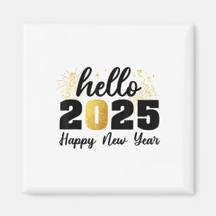 Frohes Neues Jahr 2025 Silvesterparty Freunde Fami Magnet