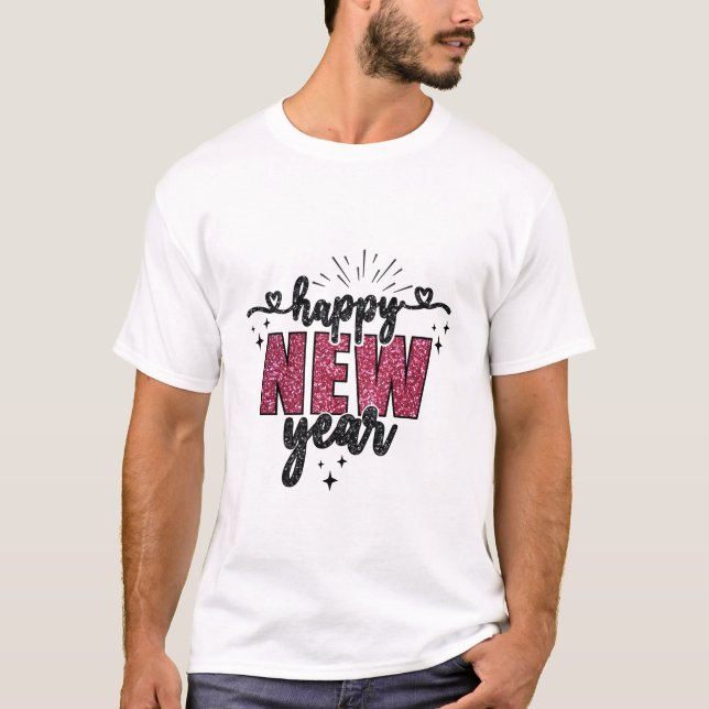 Frohes neues Jahr 2025 T-Shirt (Vorderseite)