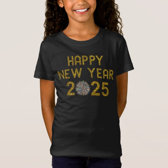 Frohes neues Jahr 2025 T-Shirt (Vorderseite)