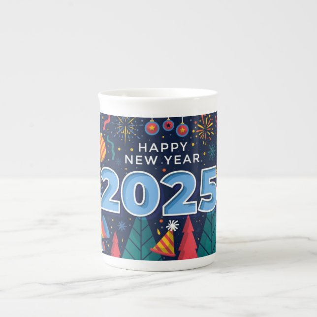 Frohes neues Jahr 2025 Tasse & Cups (Vorderseite)