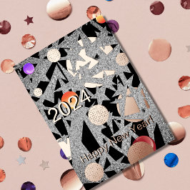 Frohes Neues Jahr 2025 - versteinerte Sterne und Z Folieneinladung