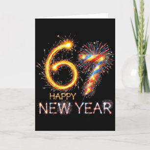 Frohes Neues Jahr 2026 67. Geburtstag Feuerwerk Nu Karte