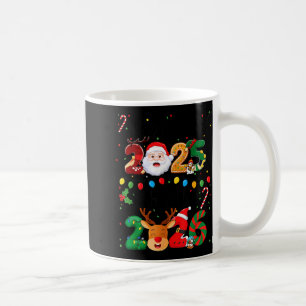 Frohes neues Jahr 2026 Auf Wiedersehen 2025 Hallo  Kaffeetasse