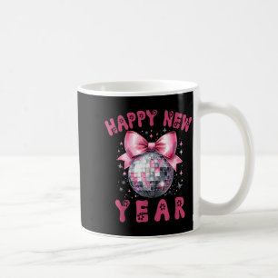 Frohes Neues Jahr 2026 Coquette Nk Bogen Disco-Kug Kaffeetasse