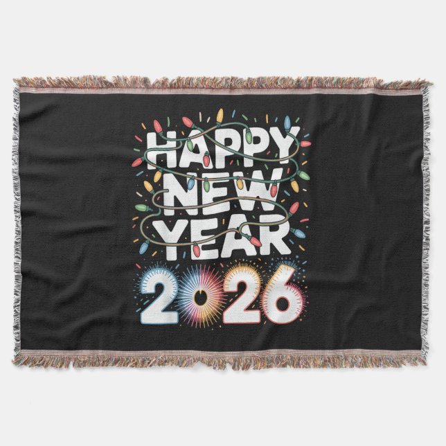 Frohes Neues Jahr 2026 Decke (Vorderseite)