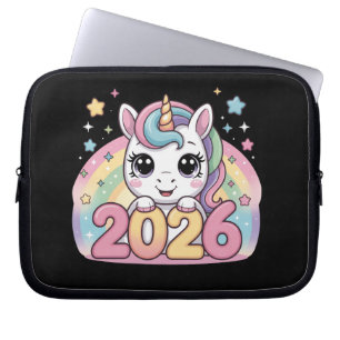 Frohes Neues Jahr 2026 Einhorn Liebhaber Magische Laptopschutzhülle