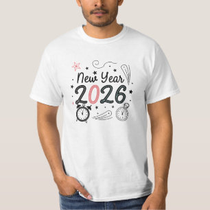 Frohes Neues Jahr 2026 Feier-T-Shirt – Festlich T-Shirt