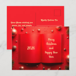 Frohes neues Jahr 2026 Feiertagspostkarte
