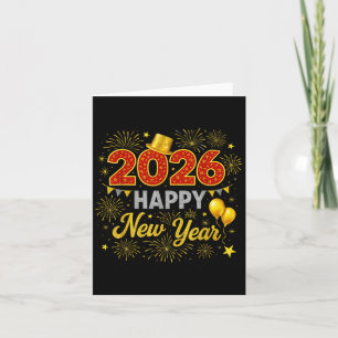 Frohes neues Jahr 2026 Feuerwerk Karte
