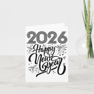 Frohes Neues Jahr 2026 Feuerwerk Karte