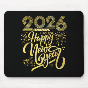 Frohes neues Jahr 2026 Feuerwerk Laden Mousepad