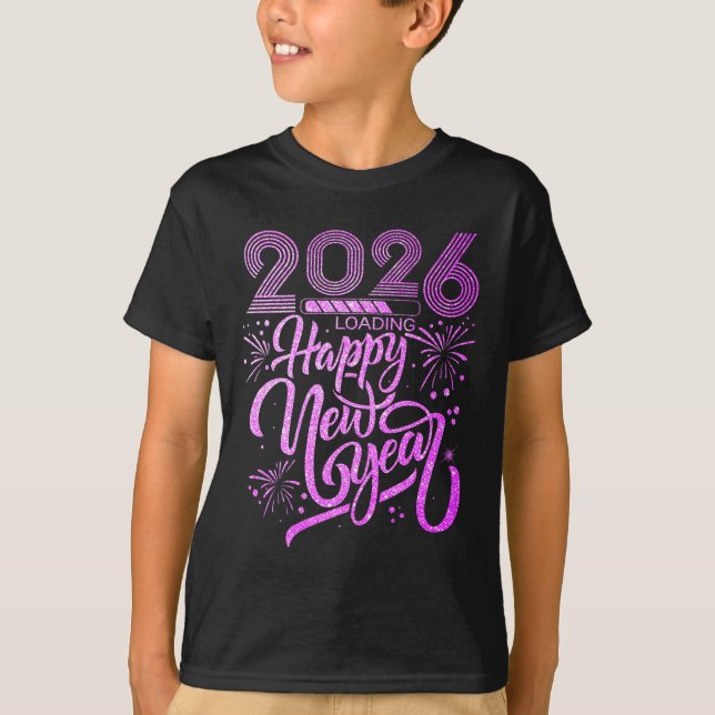 Frohes neues Jahr 2026 Feuerwerk Party Premium T-Shirt (Vorderseite)