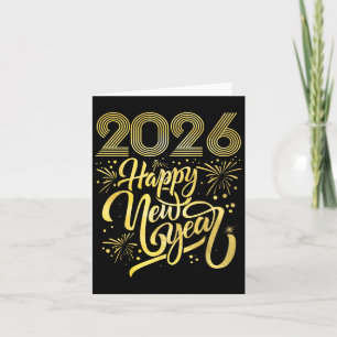 Frohes neues Jahr 2026 Feuerwerkskörper Karte