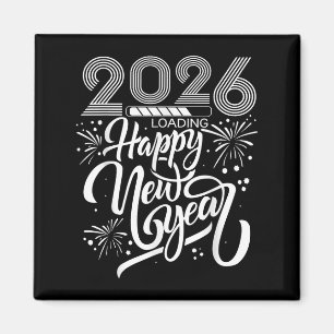 Frohes neues Jahr 2026 Feuerwerkskörper Laden neue Magnet