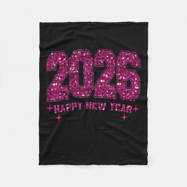 Frohes neues Jahr 2026 Fireworks Party Eve Family  Fleecedecke (Vorderseite)