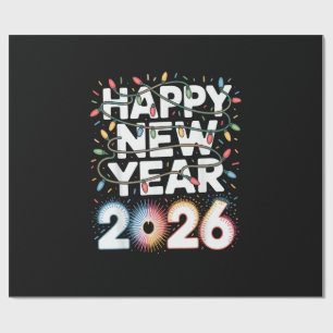 Frohes Neues Jahr 2026 Geschenkpapier