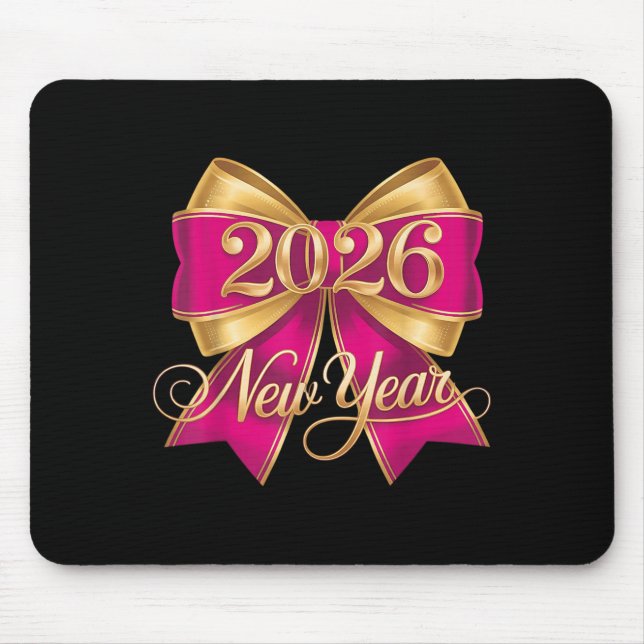 Frohes neues Jahr 2026 Gold Party Eve Family Weihn Mousepad (Vorne)