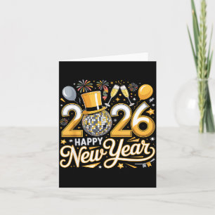 Frohes Neues Jahr 2026 Gold Party-Feier-Geschenk  Karte