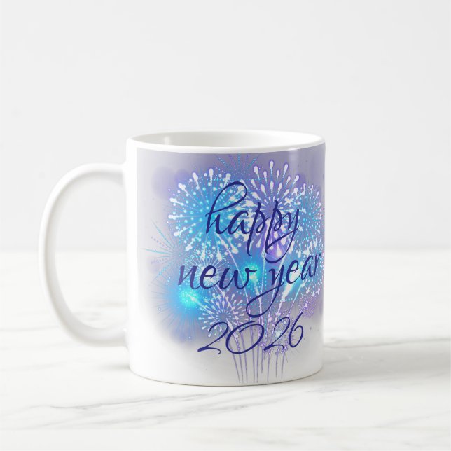 Frohes neues Jahr 2026 Kaffeetasse (Links)