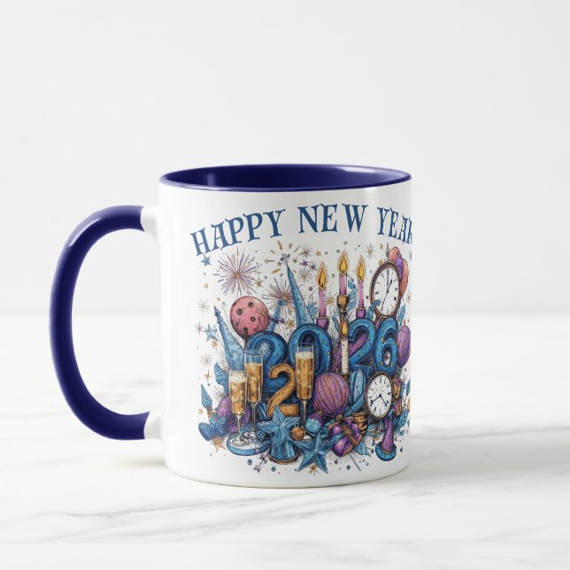 Frohes neues Jahr 2026 Kaffeetasse (Links)