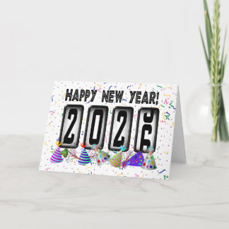 Frohes neues Jahr 2026 Odometer Feiertagskarte