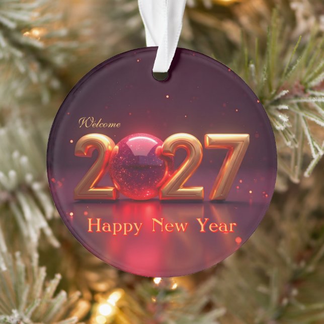 Frohes neues Jahr 2026 Ornament (Baum)