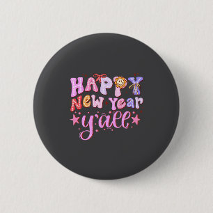 Frohes neues Jahr 2026 Party Countdown Neujahr Y'a Button