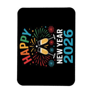 Frohes neues Jahr 2026 Party Lustig Silvester 2026 Magnet